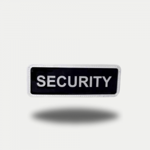 SECURITY BADGE SMALL BLACK VELCRO