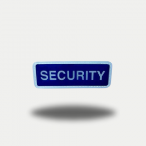 SECURITY BADGE SMALL BLUE VELCRO